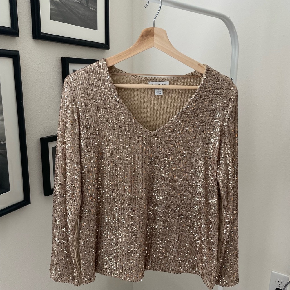 sequin sweater on trend for women